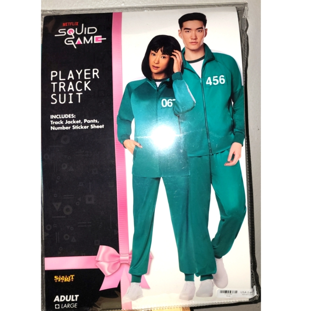 SQUID GAME Player Green Track Suit Halloween Costume Unisex Brand New